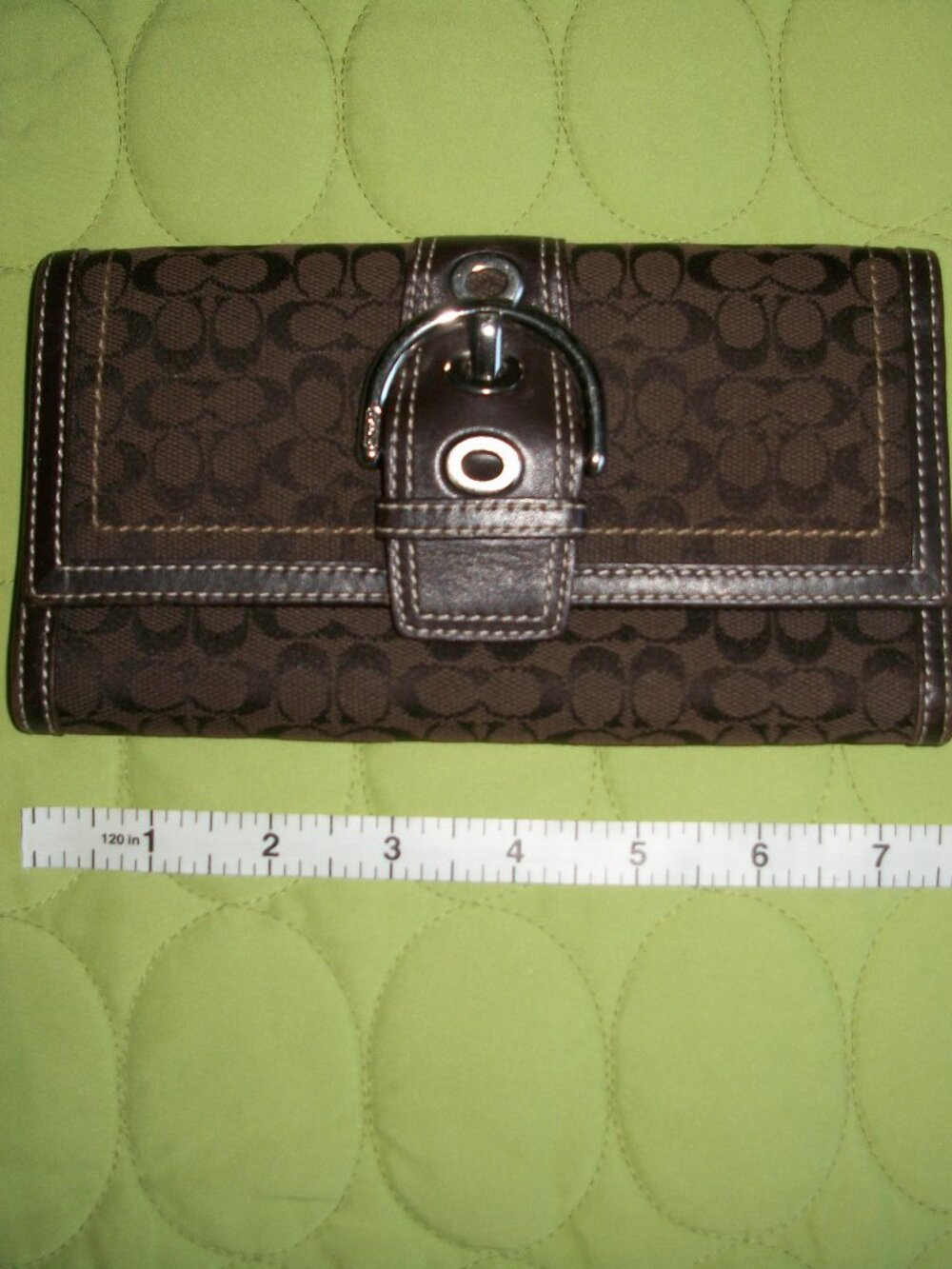 Brown Canvas/Leather Lining Wallet